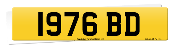 Registration number 1976 BD
